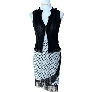 Trendyol Wrap Mini Skirt S-M Black Viscose Y2K Streetwear 90s Style
